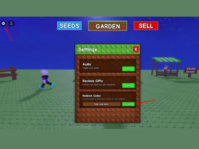 Hướng Dẫn Cách Nhập Code Grow a Garden