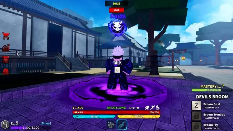 Bối cảnh thế giới Kaizen đậm chất chú thuật trong Kaizen Roblox