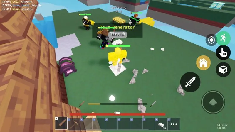 Bảo vệ giường của đội trong Bedwars Roblox