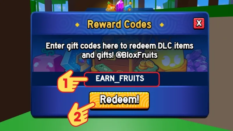 Nhập Code và bấm Đổi quà