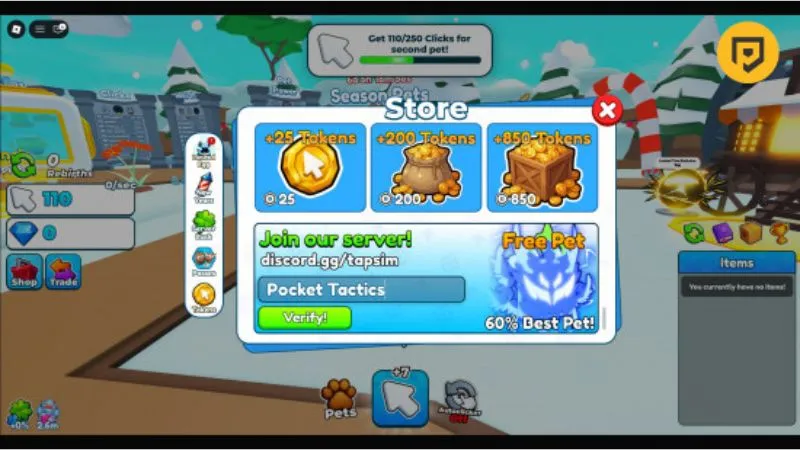 Nhiều Khu Vực Để Khám Phá Trong Hack Tap Simulator