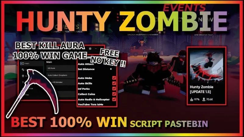 Một Số Tính Năng Nổi Bật Có Trong Script Hunty Zombie